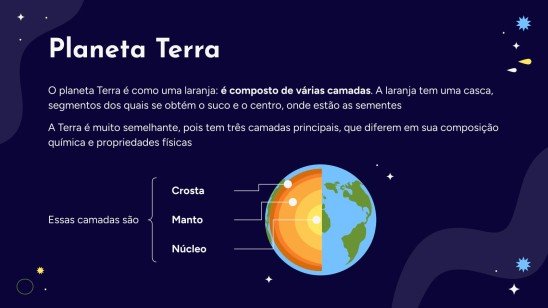 Modelo de apresentação As camadas da Terra