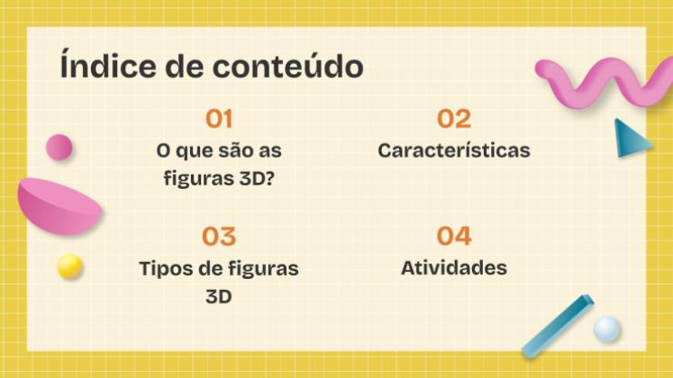Modelo de apresentação Formas 3D