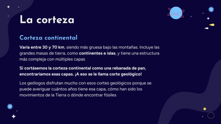 Plantilla de presentación Las capas de la tierra