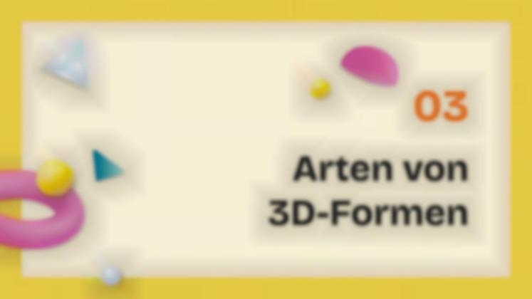 3D-Formen Präsentationsvorlage