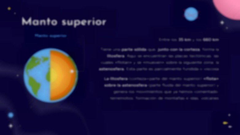 Plantilla de presentación Las capas de la tierra