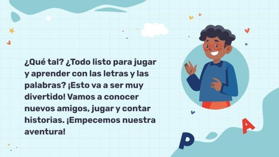 Plantilla de presentación ¡Juguemos con letras y palabras!