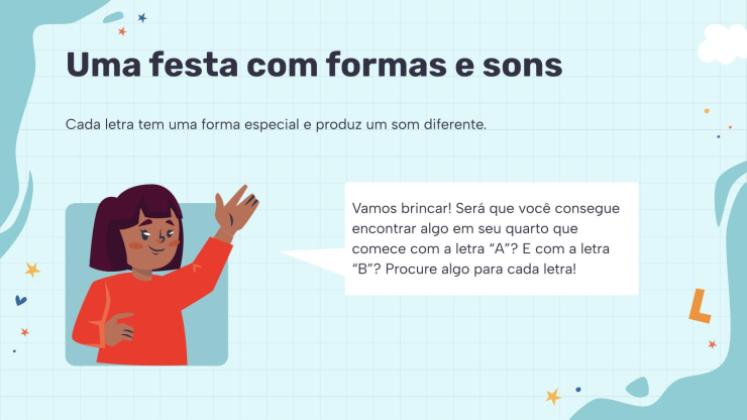 Modelo de apresentação Vamos brincar com letras e palavras!