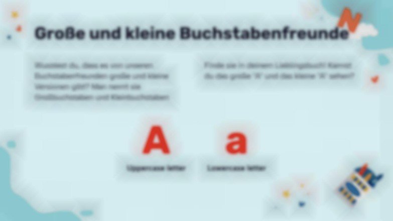 Lass uns mit Buchstaben und Wörtern spielen! Präsentationsvorlage