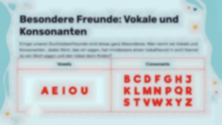 Lass uns mit Buchstaben und Wörtern spielen! Präsentationsvorlage