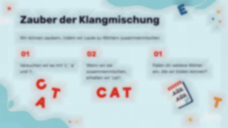 Lass uns mit Buchstaben und Wörtern spielen! Präsentationsvorlage