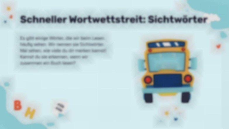 Lass uns mit Buchstaben und Wörtern spielen! Präsentationsvorlage