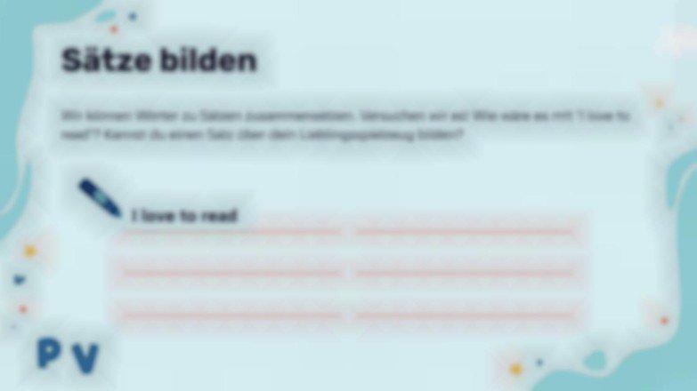 Lass uns mit Buchstaben und Wörtern spielen! Präsentationsvorlage