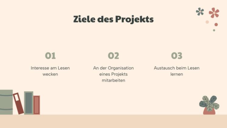 Bibliotheksprojekt Präsentationsvorlage