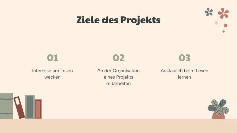 Bibliotheksprojekt Präsentationsvorlage