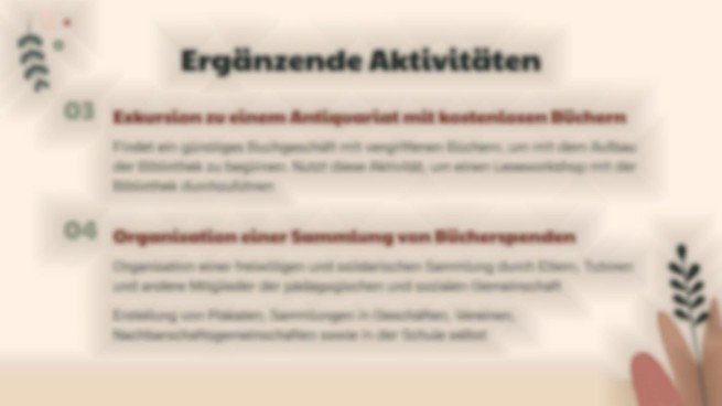 Bibliotheksprojekt Präsentationsvorlage