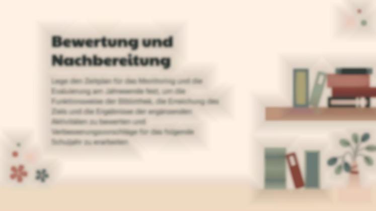 Bibliotheksprojekt Präsentationsvorlage