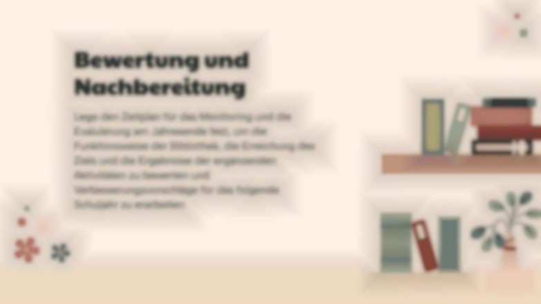 Bibliotheksprojekt Präsentationsvorlage