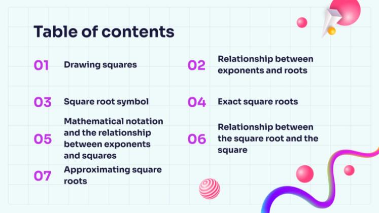 제곱근 프레젠테이션 템플릿