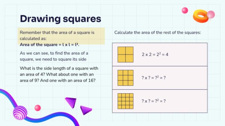 제곱근 프레젠테이션 템플릿