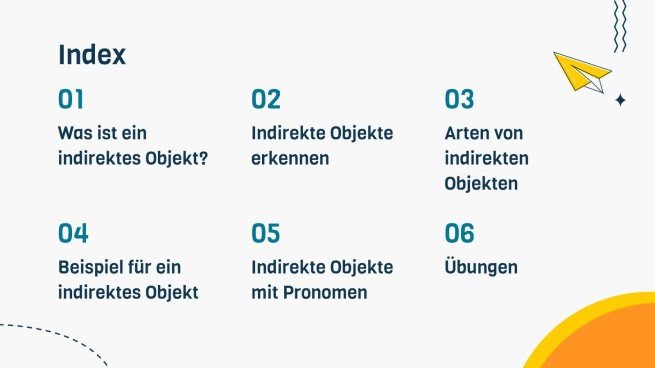 Indirekte Ergänzung Präsentationsvorlage