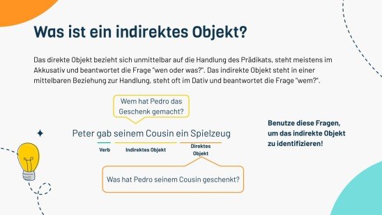Indirekte Ergänzung Präsentationsvorlage