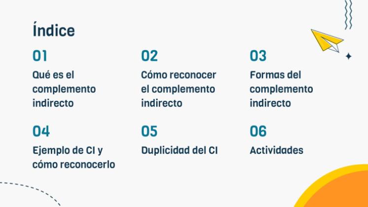 Plantilla de presentación Complemento Indirecto