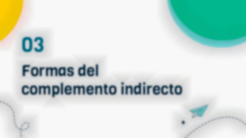 Plantilla de presentación Complemento Indirecto