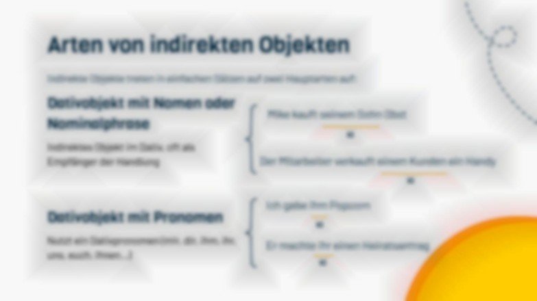 Indirekte Ergänzung Präsentationsvorlage