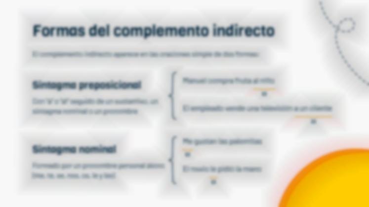 Plantilla de presentación Complemento Indirecto