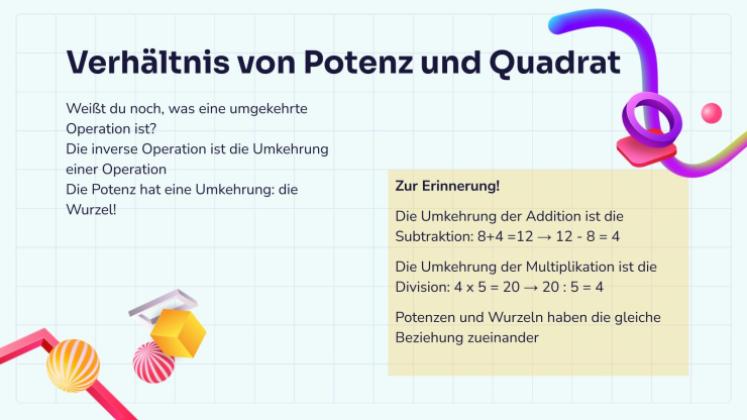 Quadratwurzeln Präsentationsvorlage