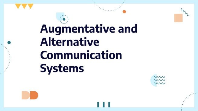 Modelo de apresentação Sistemas de Comunicação Aumentativa e Alternativa