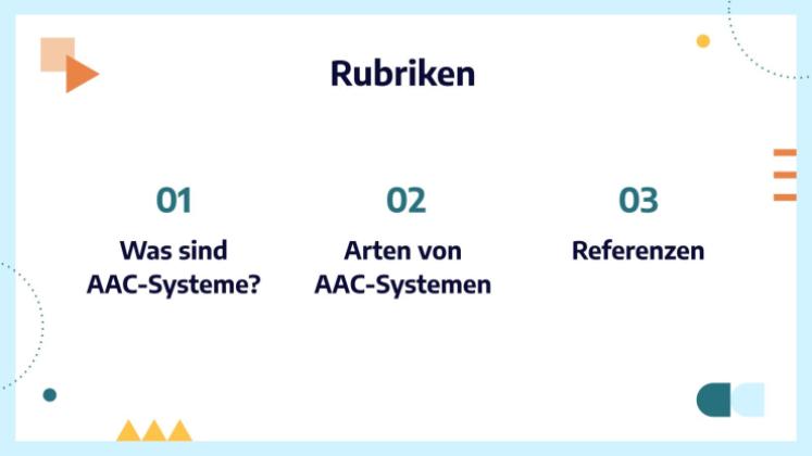 Augmentative und alternative Kommunikationssysteme Präsentationsvorlage