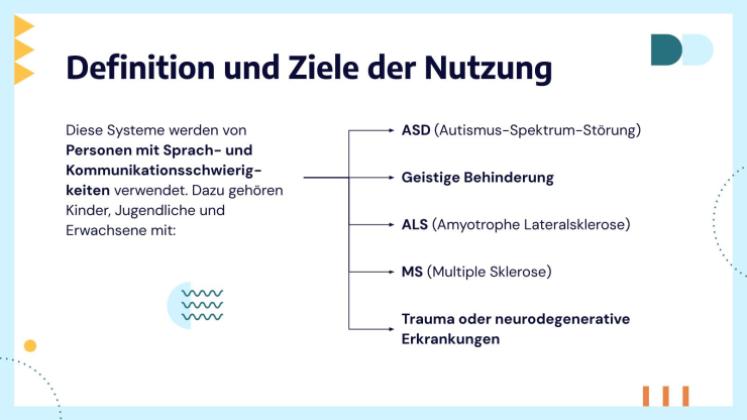 Augmentative und alternative Kommunikationssysteme Präsentationsvorlage