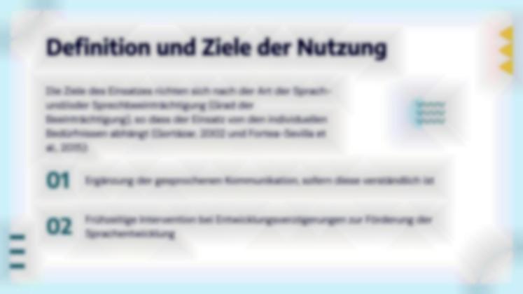 Augmentative und alternative Kommunikationssysteme Präsentationsvorlage