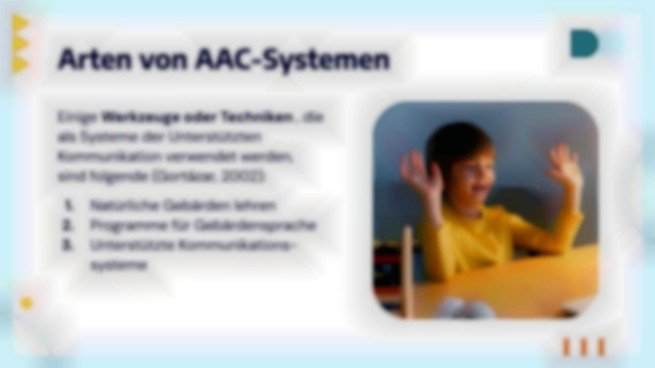Augmentative und alternative Kommunikationssysteme Präsentationsvorlage