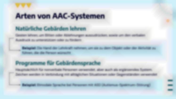 Augmentative und alternative Kommunikationssysteme Präsentationsvorlage