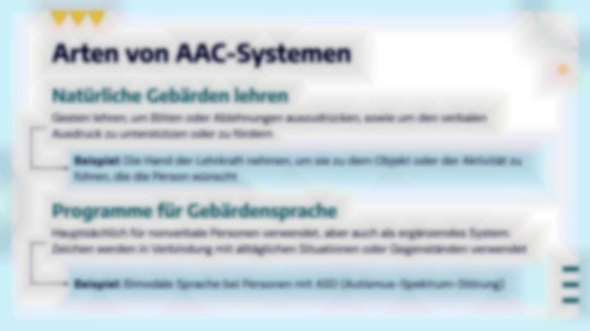 Augmentative und alternative Kommunikationssysteme Präsentationsvorlage