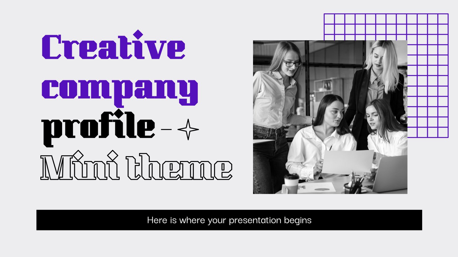 Creative Company Profile Minitheme presentation template 