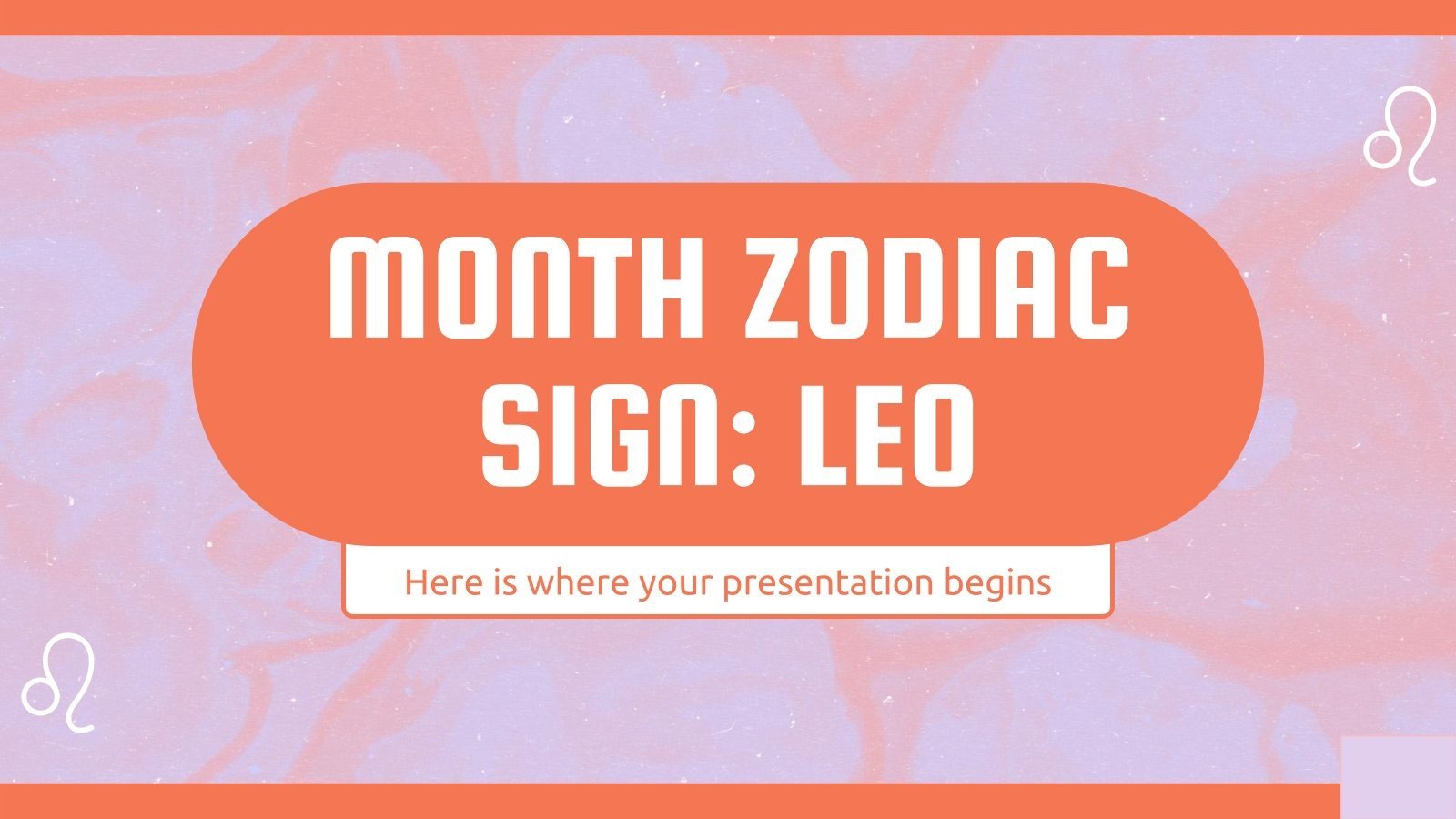 Month Zodiac Sign: Leo | Google Slides & PPT template