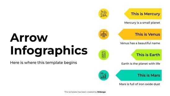 Plantilla de presentación Infografía de flechas