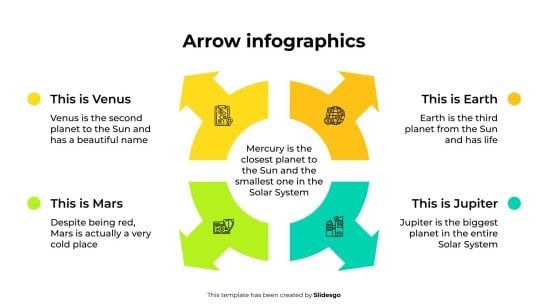 Plantilla de presentación Infografía de flechas