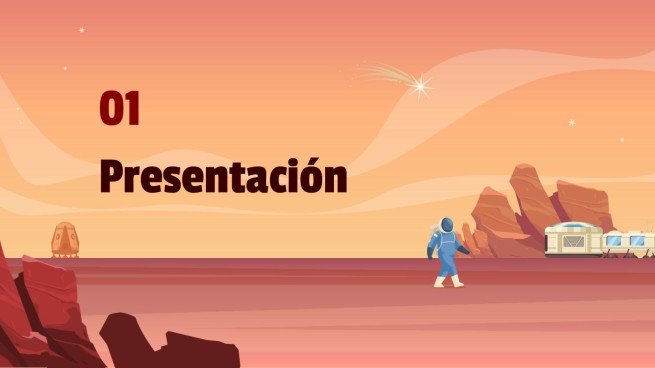 Plantilla de presentación Viaje a Marte