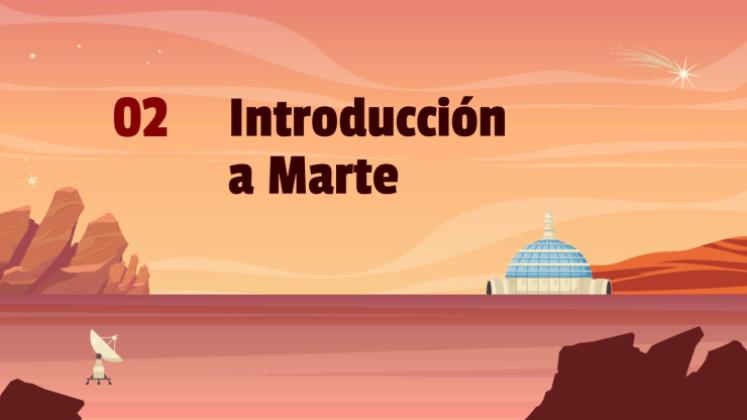 Plantilla de presentación Viaje a Marte