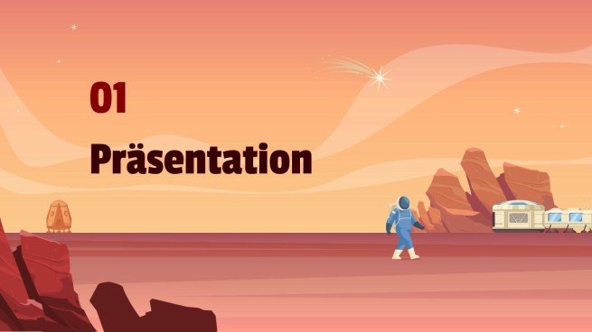 Reise zum Mars Präsentationsvorlage