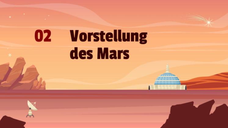 Reise zum Mars Präsentationsvorlage