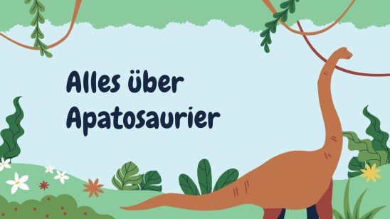 Alles über Apatosaurus Präsentationsvorlage