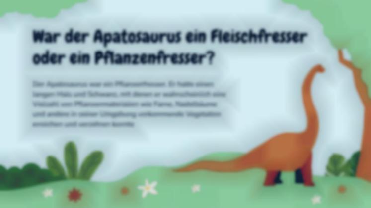 Alles über Apatosaurus Präsentationsvorlage