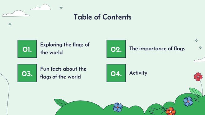 Flags of the World presentation template 
