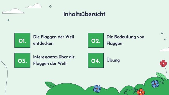 Flaggen der Welt Präsentationsvorlage