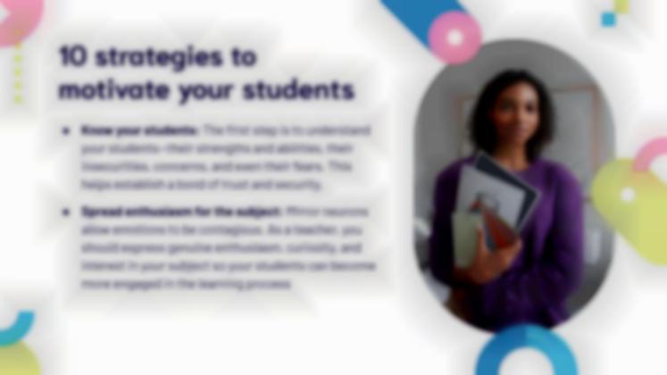 Strategien zur Motivation von Schülern und zur Förderung des Lernens Präsentationsvorlage