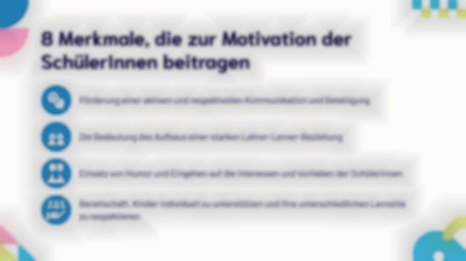 Strategien zur Motivation von Schülern und zur Förderung des Lernens Präsentationsvorlage