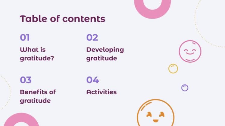 Gratitude : comment apprendre à la favoriser ? Modèles de présentation