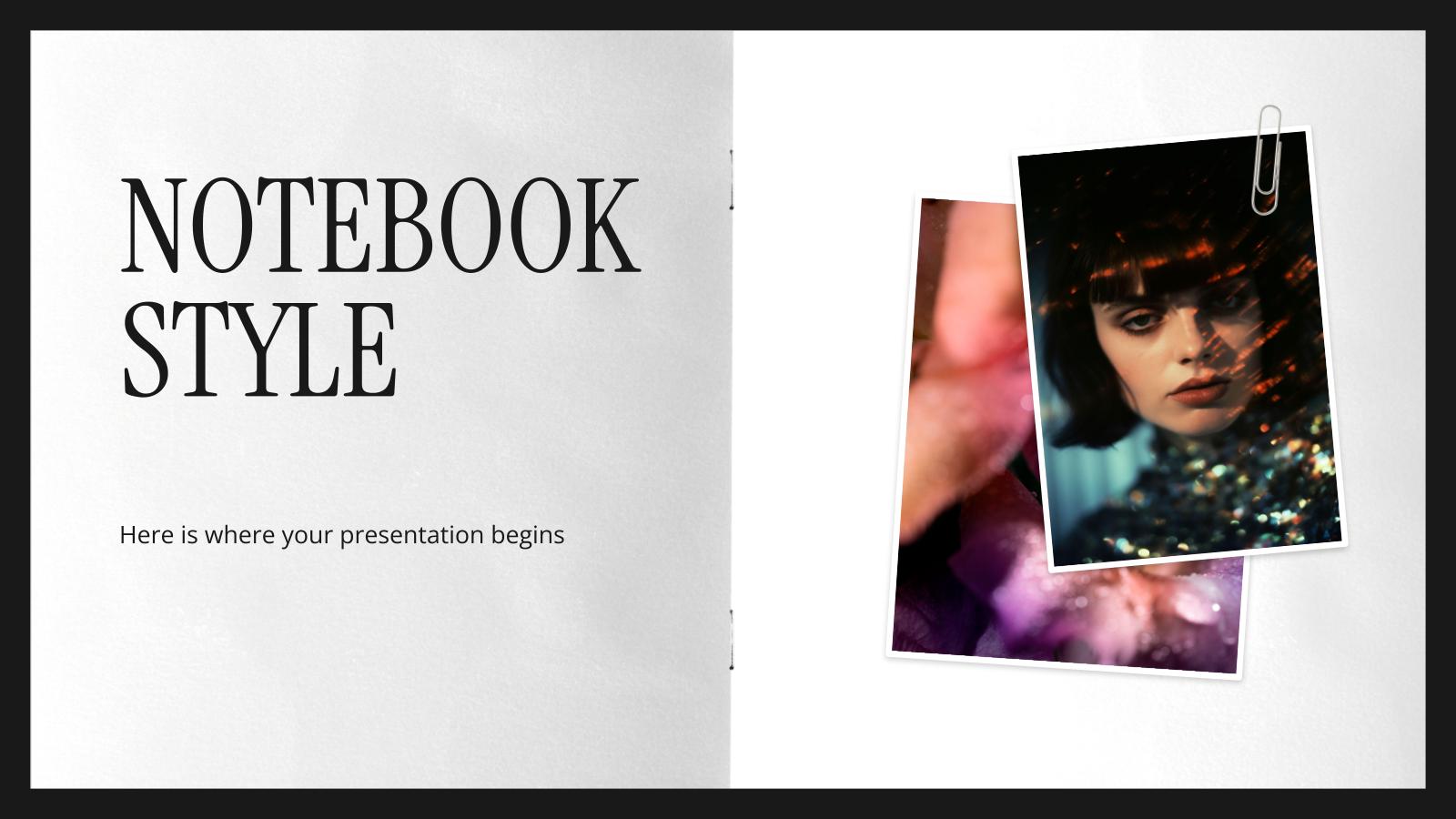 노트북 스타일 프레젠테이션 템플릿