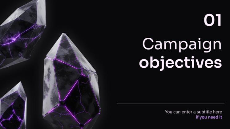 Modelo de apresentação Campanha de criptomoeda
